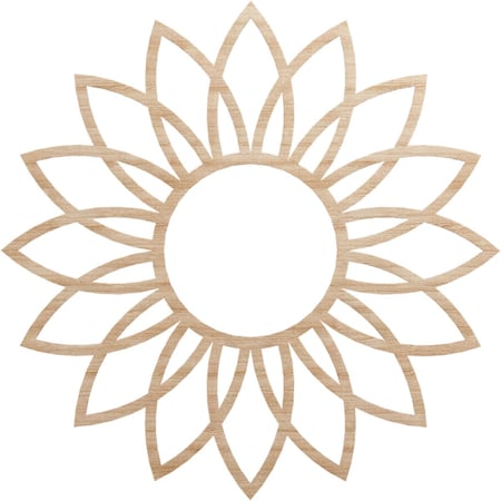Ekena Millwork Daisy Wood Fretwork Pierced Ceiling Medallion, Alder, 40"OD x 13 1/4"ID x 3/8"T CMWP40X40X0375DAAL